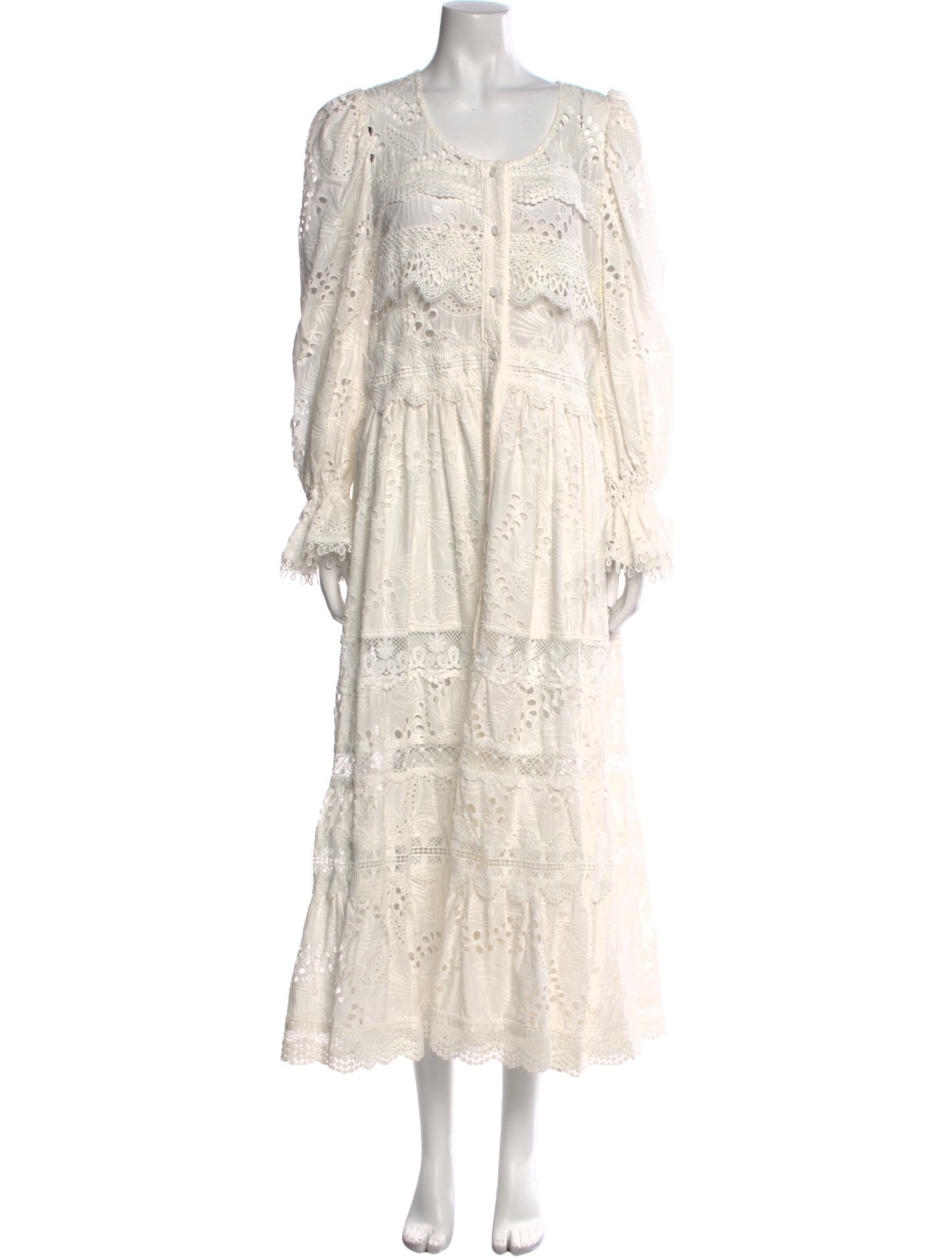 WaiMari Lace Pattern Long Dress