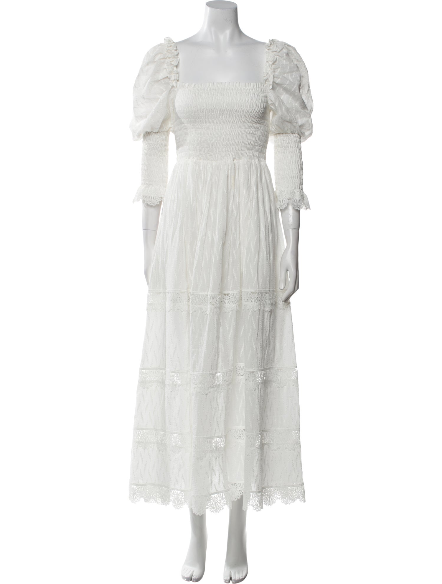 WaiMari Square Neckline Midi Length Dress