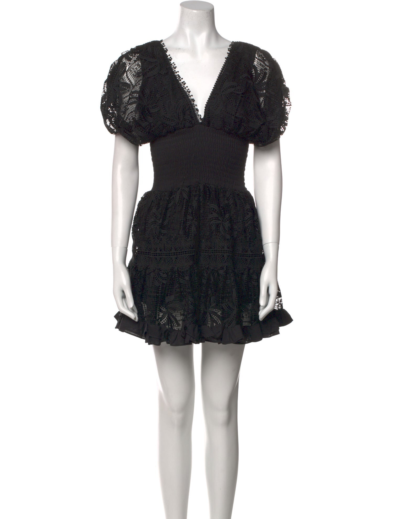 WaiMari Lace Pattern Mini Dress