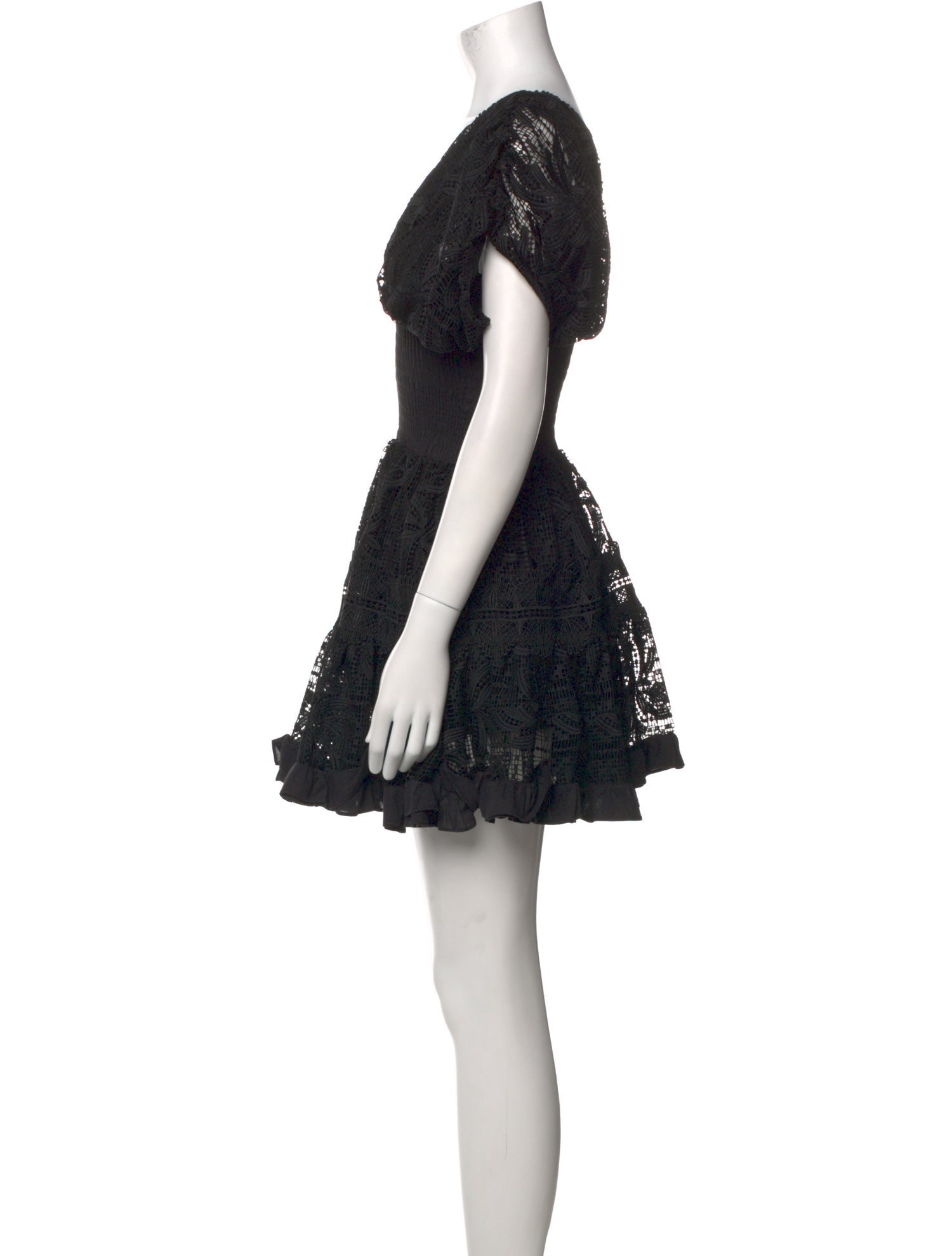 WaiMari Lace Pattern Mini Dress