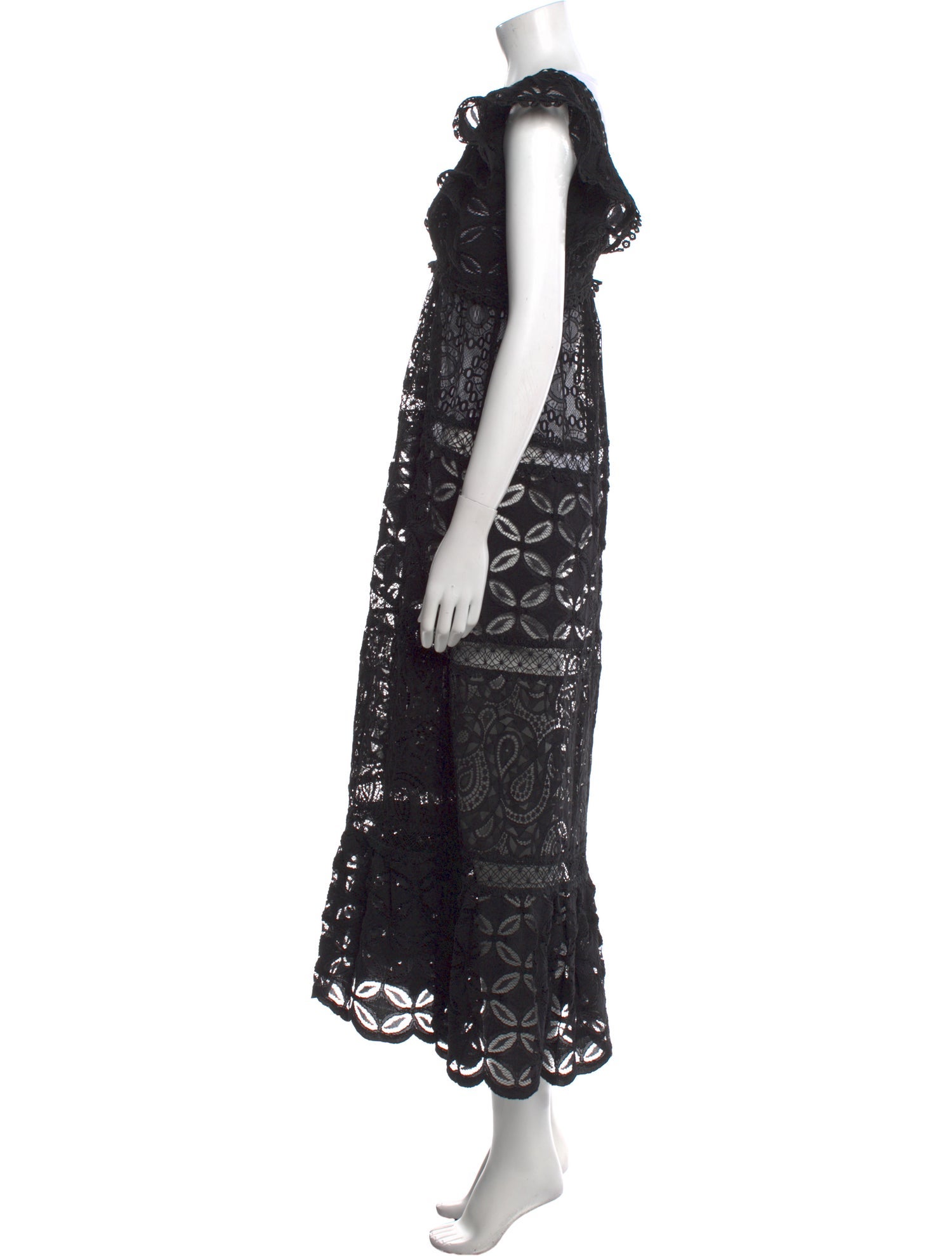 WaiMari Lace Pattern Long Dress
