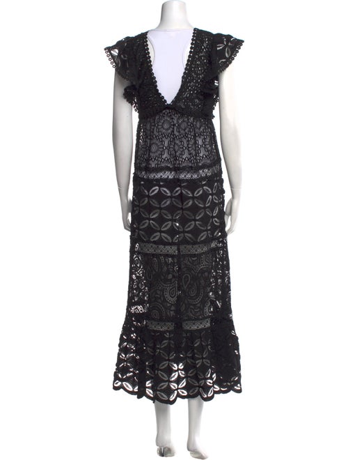 WaiMari Lace Pattern Long Dress