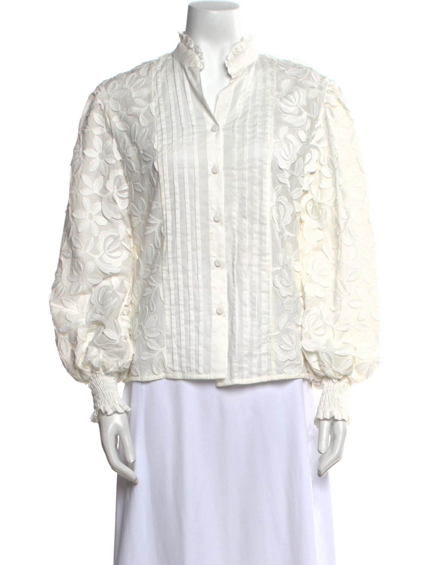 WaiMari Printed V-Neck Button-Up Top