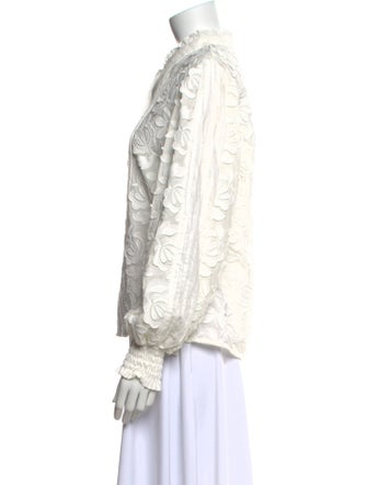 WaiMari Printed V-Neck Button-Up Top