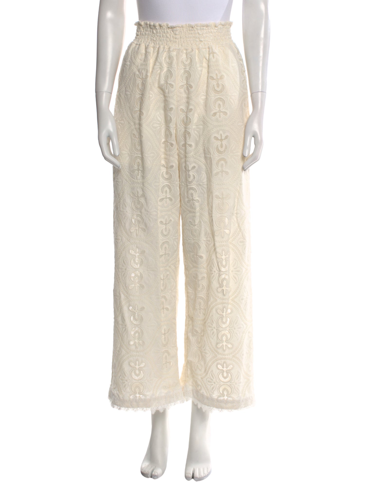 WaiMari Lace Pattern Wide Leg Pants