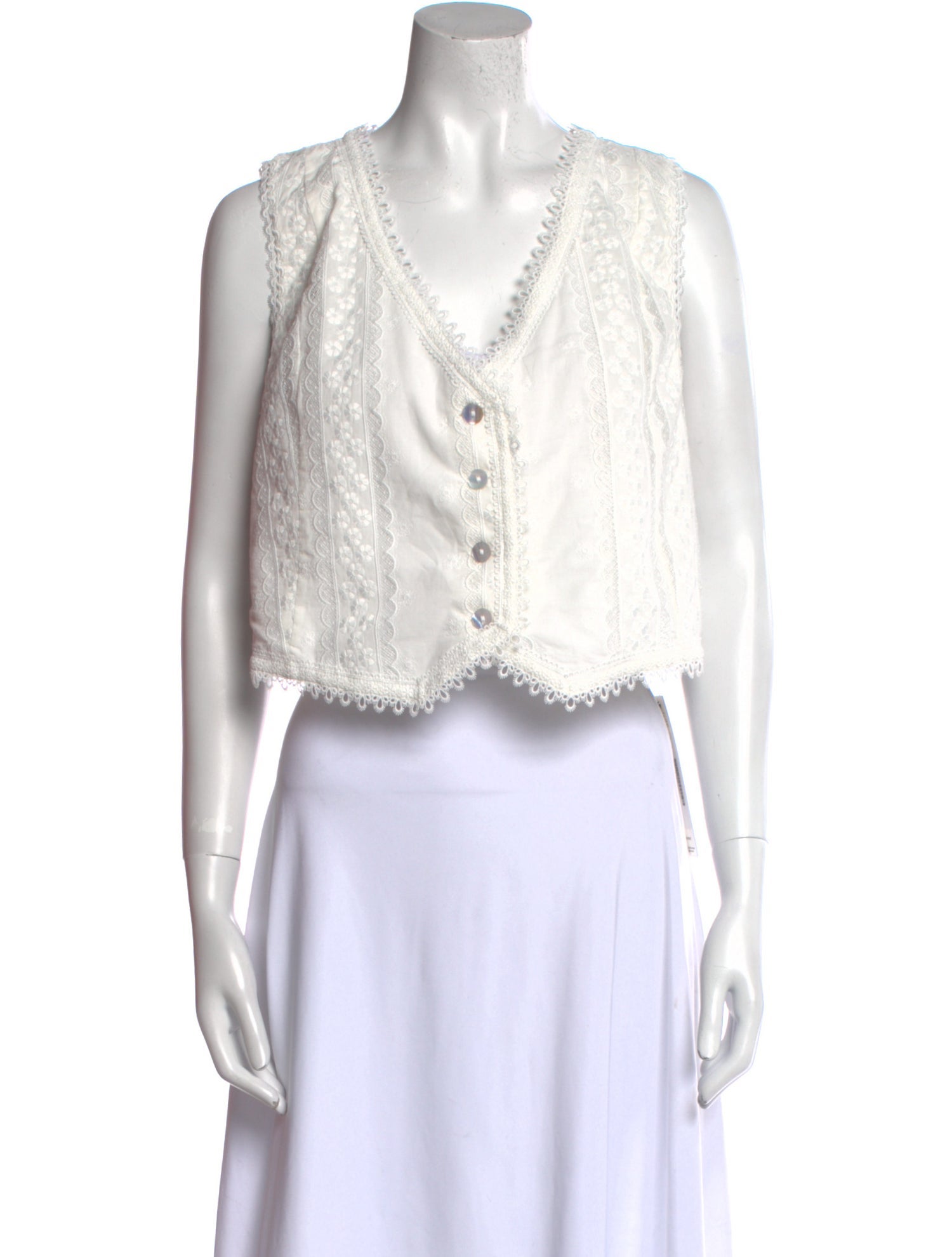 WaiMari V-Neck Sleeveless Crop Top