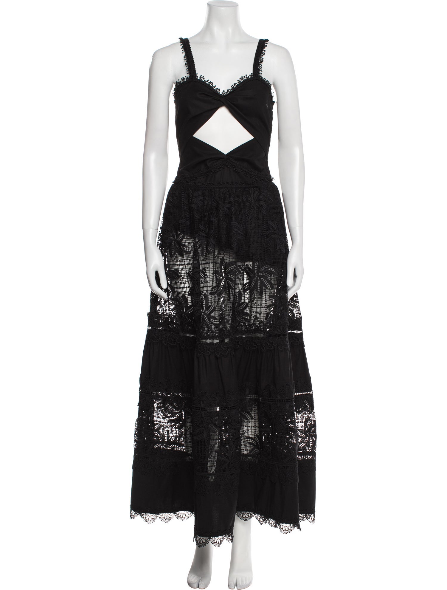 WaiMari Lace Pattern Long Dress