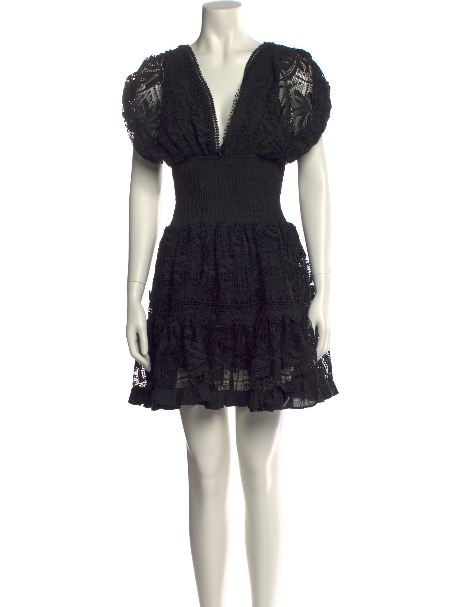 WaiMari Lace Pattern Mini Dress