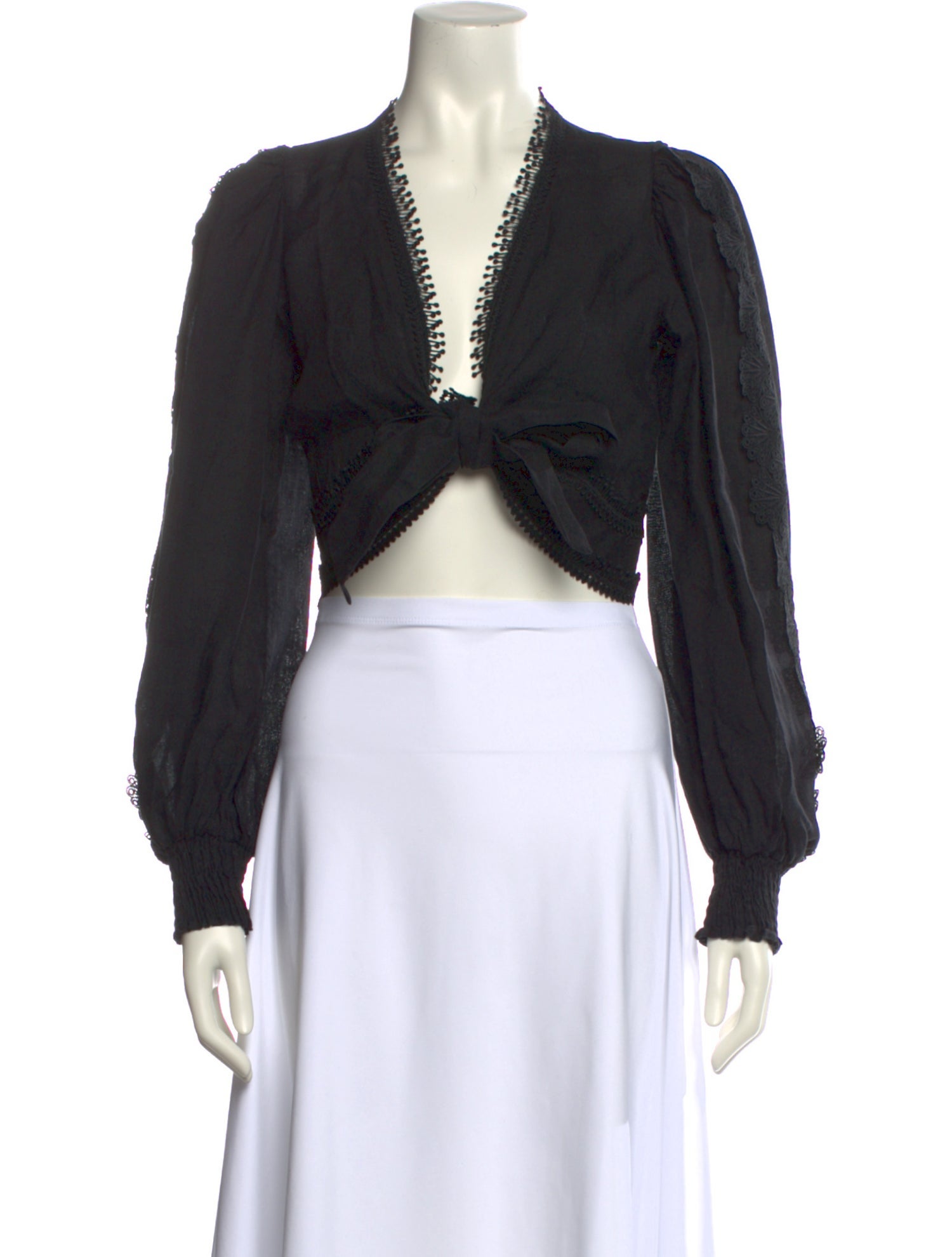 WaiMari Linen V-Neck Crop Top