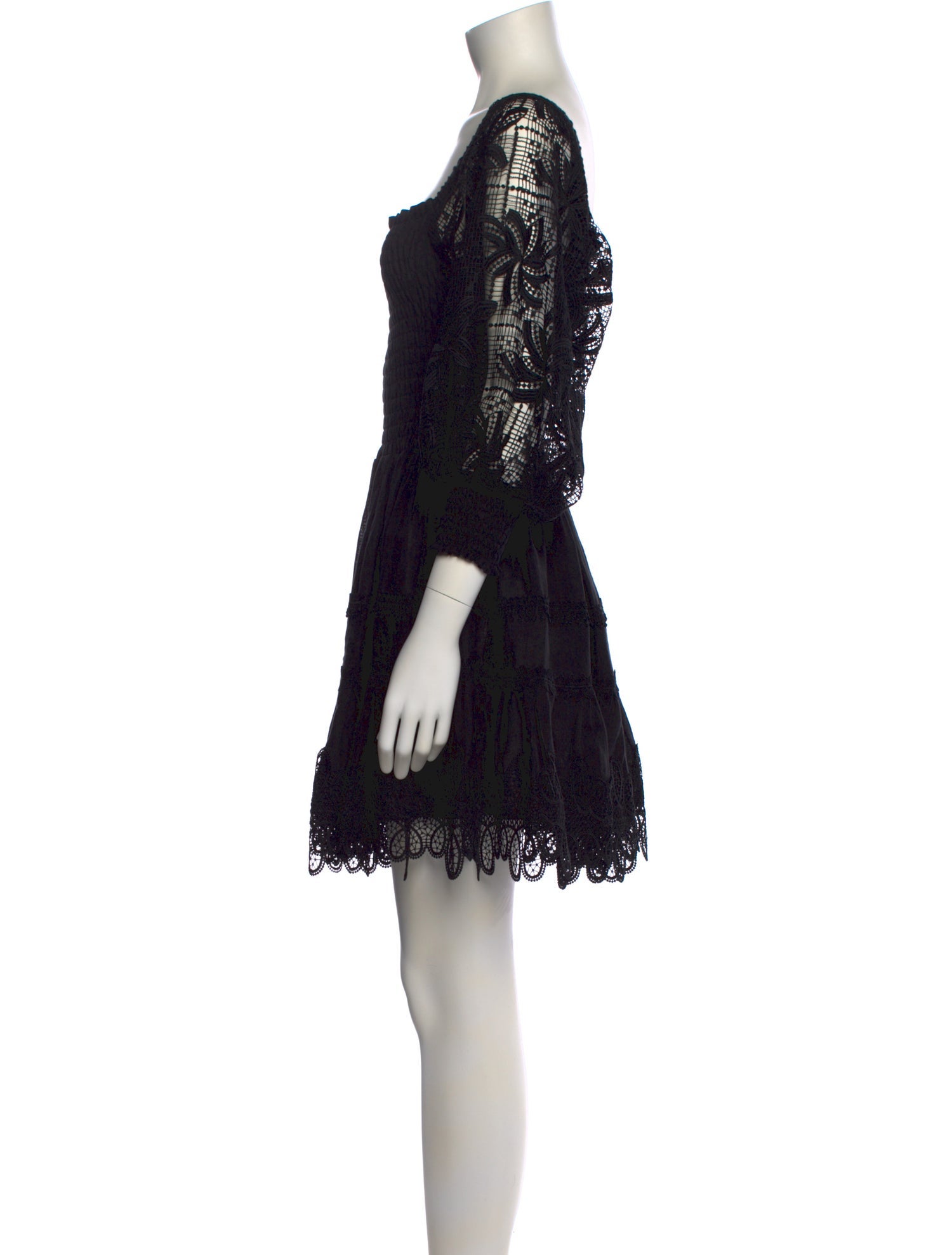 WaiMari Lace Pattern Mini Dress