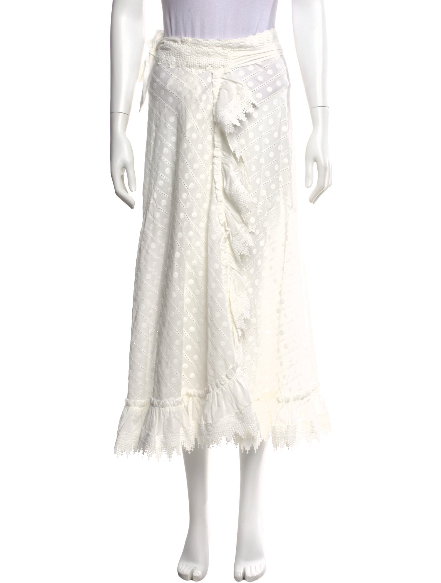 WaiMari Ruffle Embellishment Midi Length Skirt w/ Tags