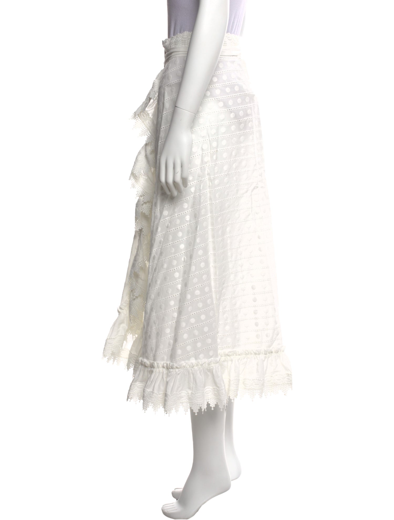 WaiMari Ruffle Embellishment Midi Length Skirt w/ Tags