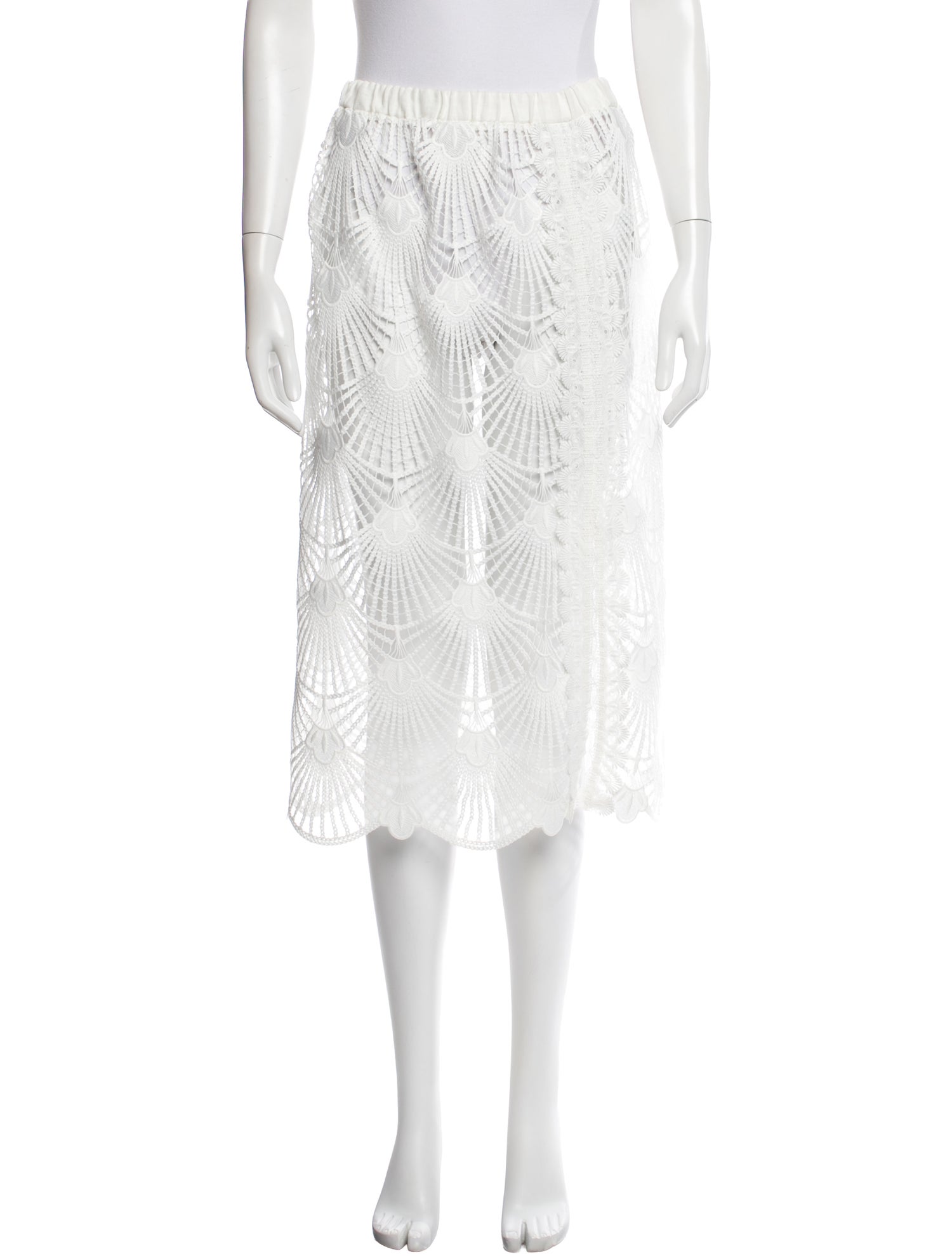 WaiMari Crochet Knee-Length Skirt