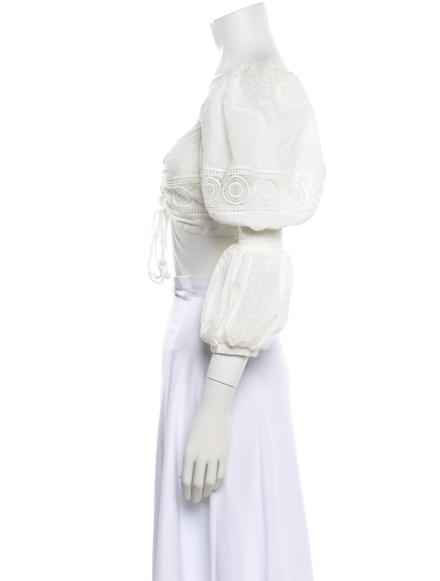 WaiMari Lace Pattern Square Neckline Crop Top w/ Tags