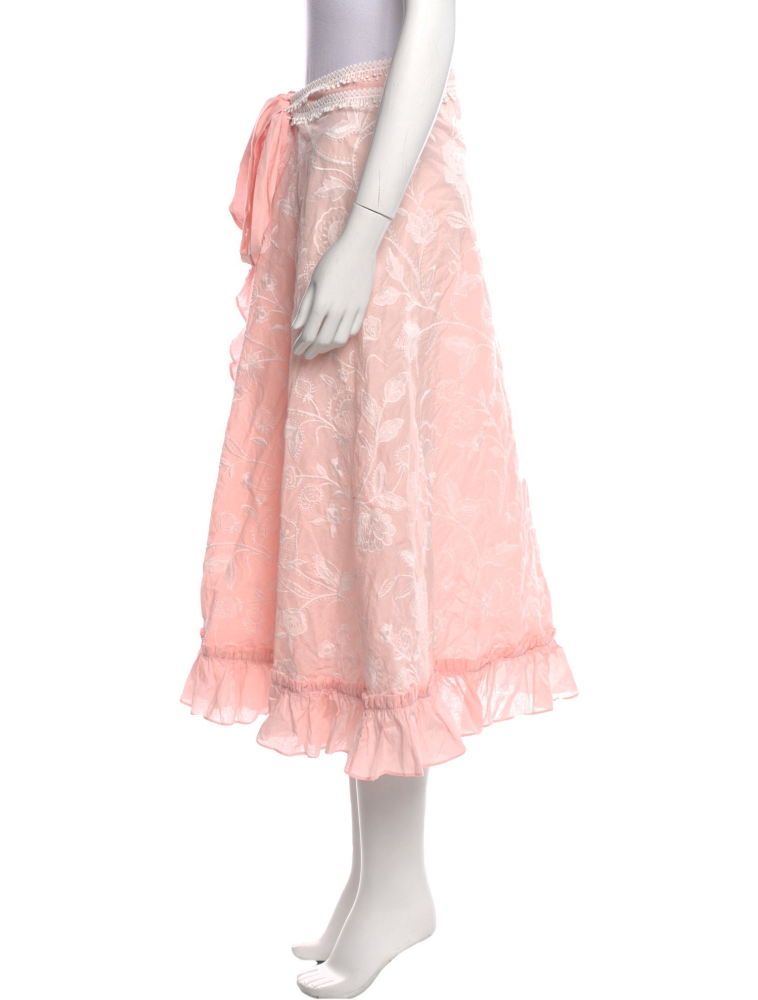 WaiMari Embroidered Accent Midi Length Skirt w/ Tags