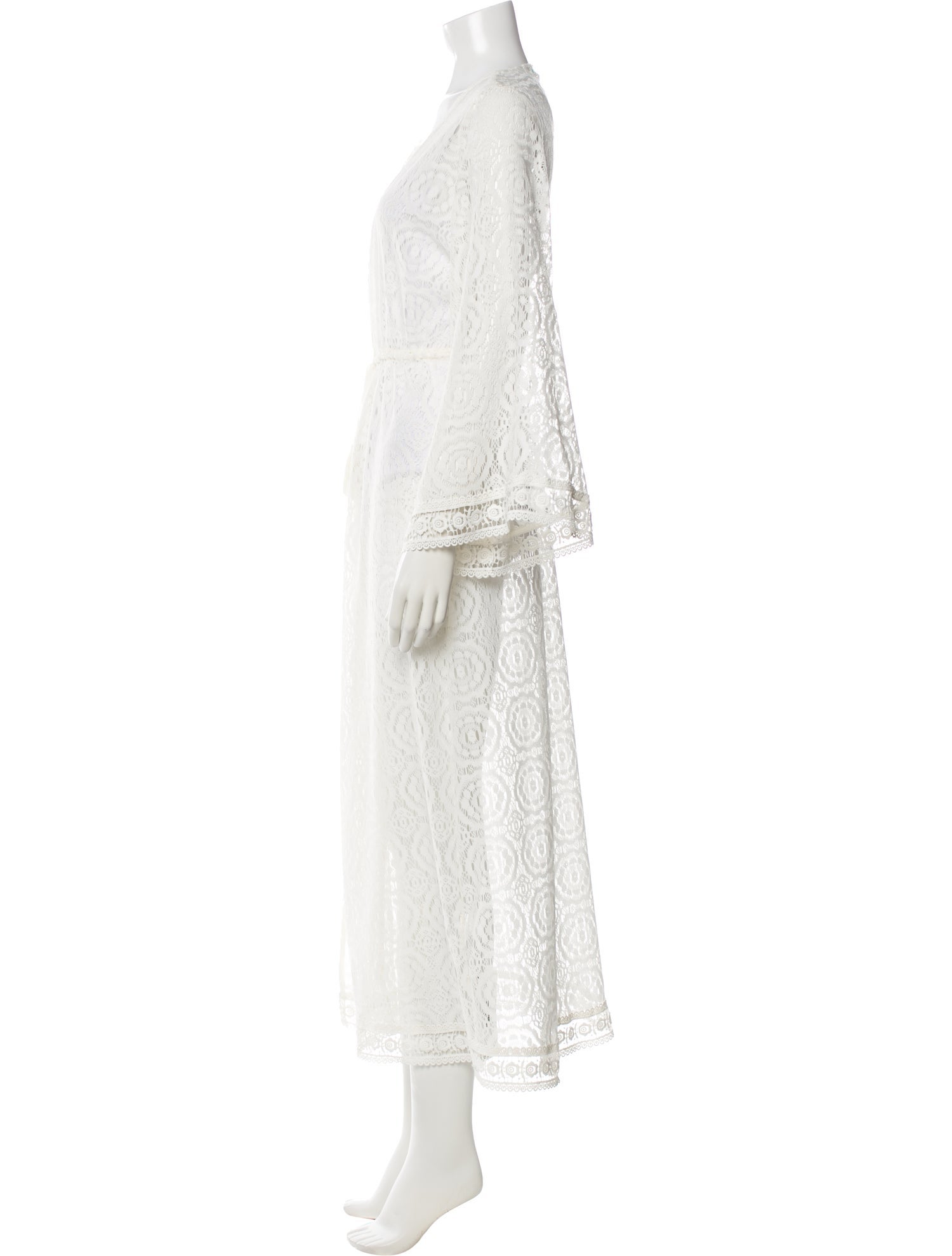 WaiMari Lace Pattern Tassel Accents Cover-Up