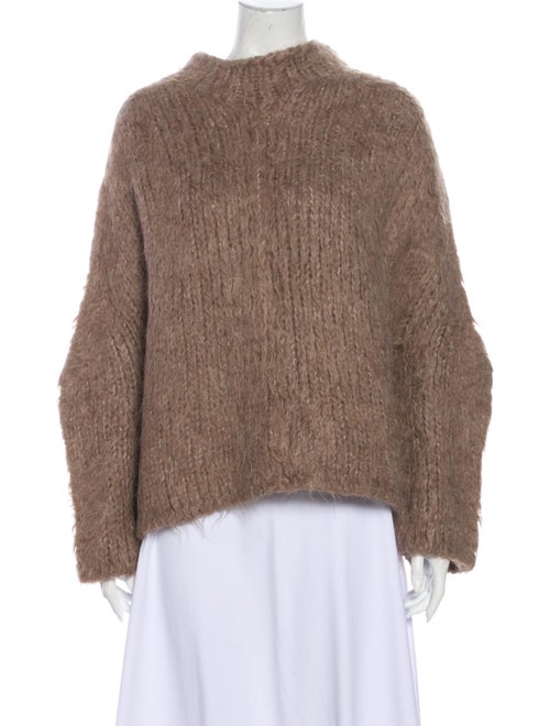 Lauren Manoogian Alpaca Mock Neck Sweater Brown