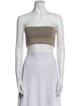 Lauren Manoogian Strapless Crop Top