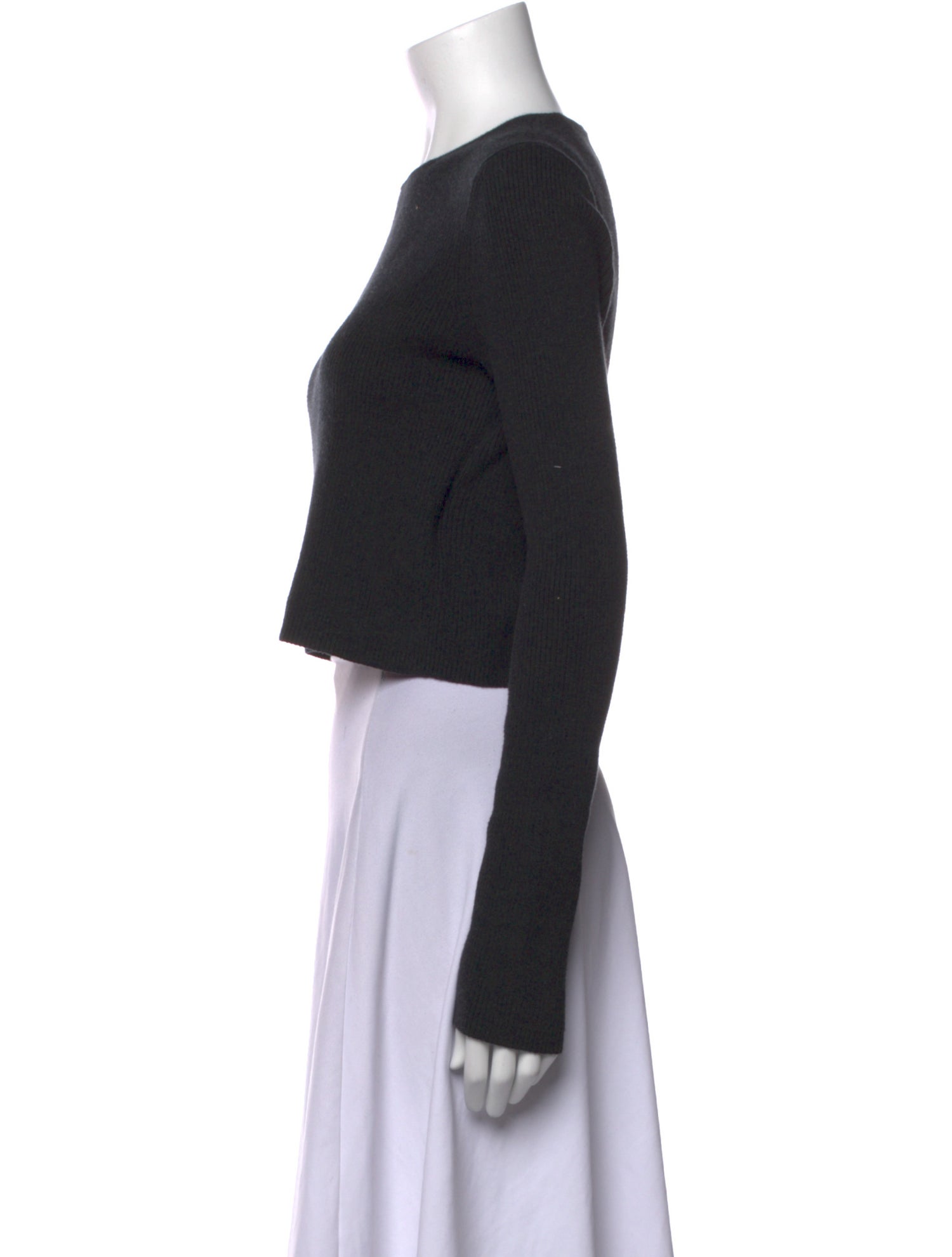 Lauren Manoogian Crew Neck Long Sleeve Crop Top