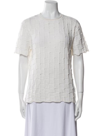 Lauren Manoogian Merino Wool Crew Neck Button-Up Top