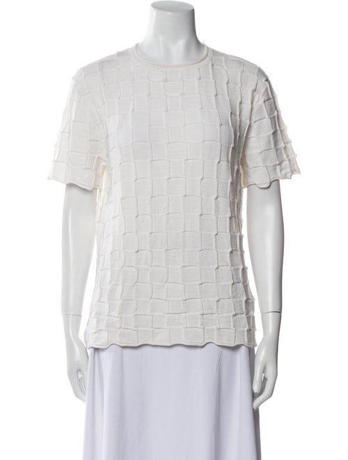 Lauren Manoogian Merino Wool Crew Neck Button-Up Top