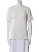 Lauren Manoogian Merino Wool Crew Neck Button-Up Top