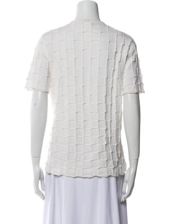 Lauren Manoogian Merino Wool Crew Neck Button-Up Top