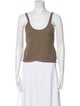 Lauren Manoogian Scoop Neck Sleeveless Crop Top