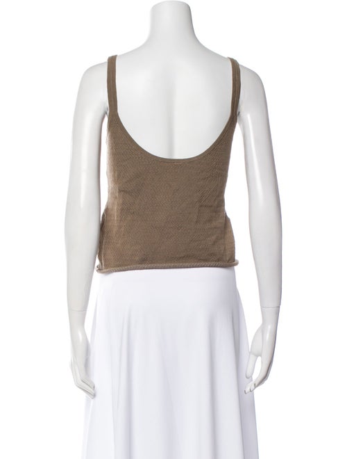 Lauren Manoogian Scoop Neck Sleeveless Crop Top