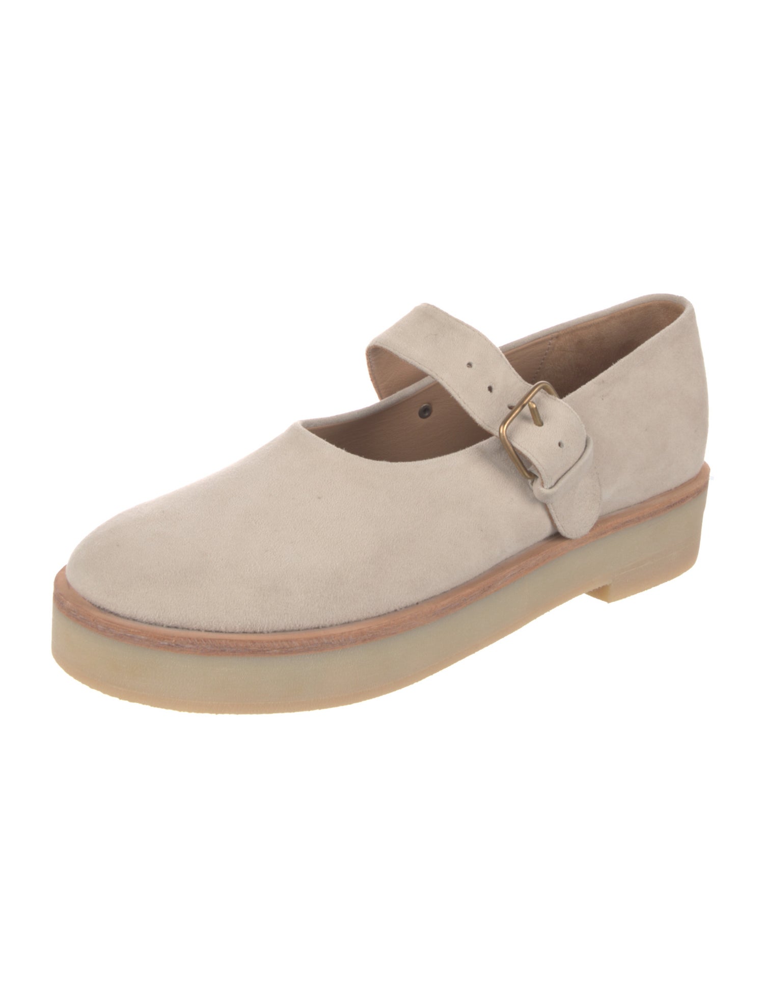 Lauren Manoogian Suede Mary Jane Flats