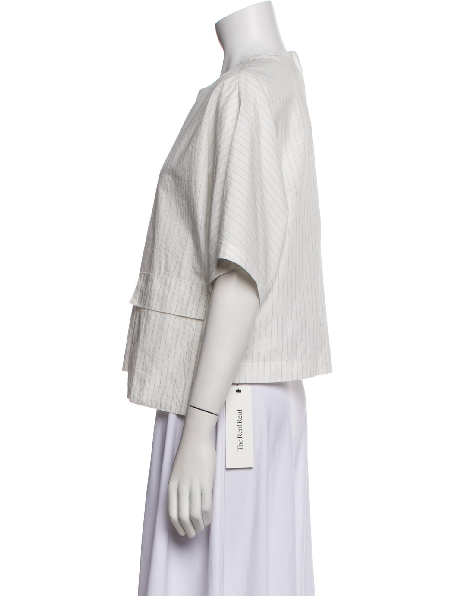 WJ MARTIN Striped Crew Neck Crop Top