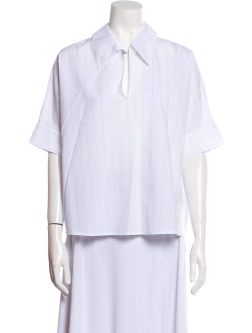 WJ MARTIN Short Sleeve Button-Up Top