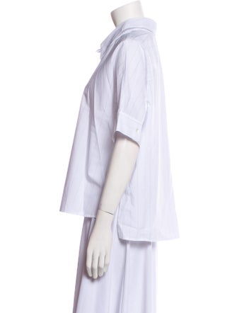 WJ MARTIN Short Sleeve Button-Up Top