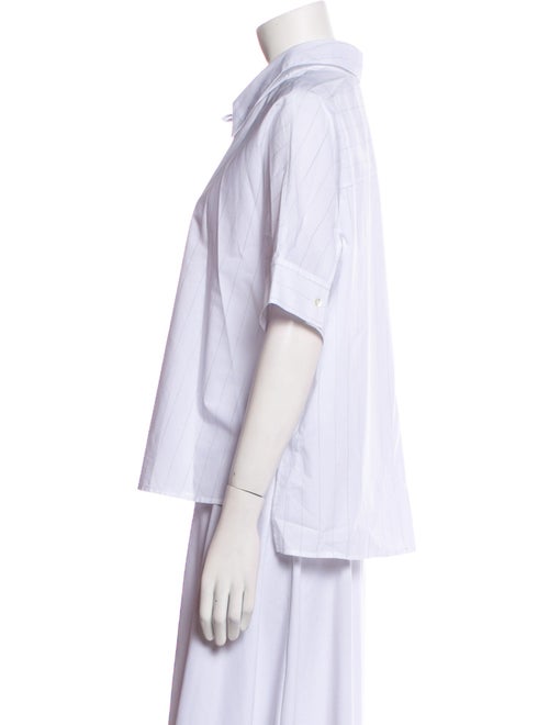 WJ MARTIN Short Sleeve Button-Up Top