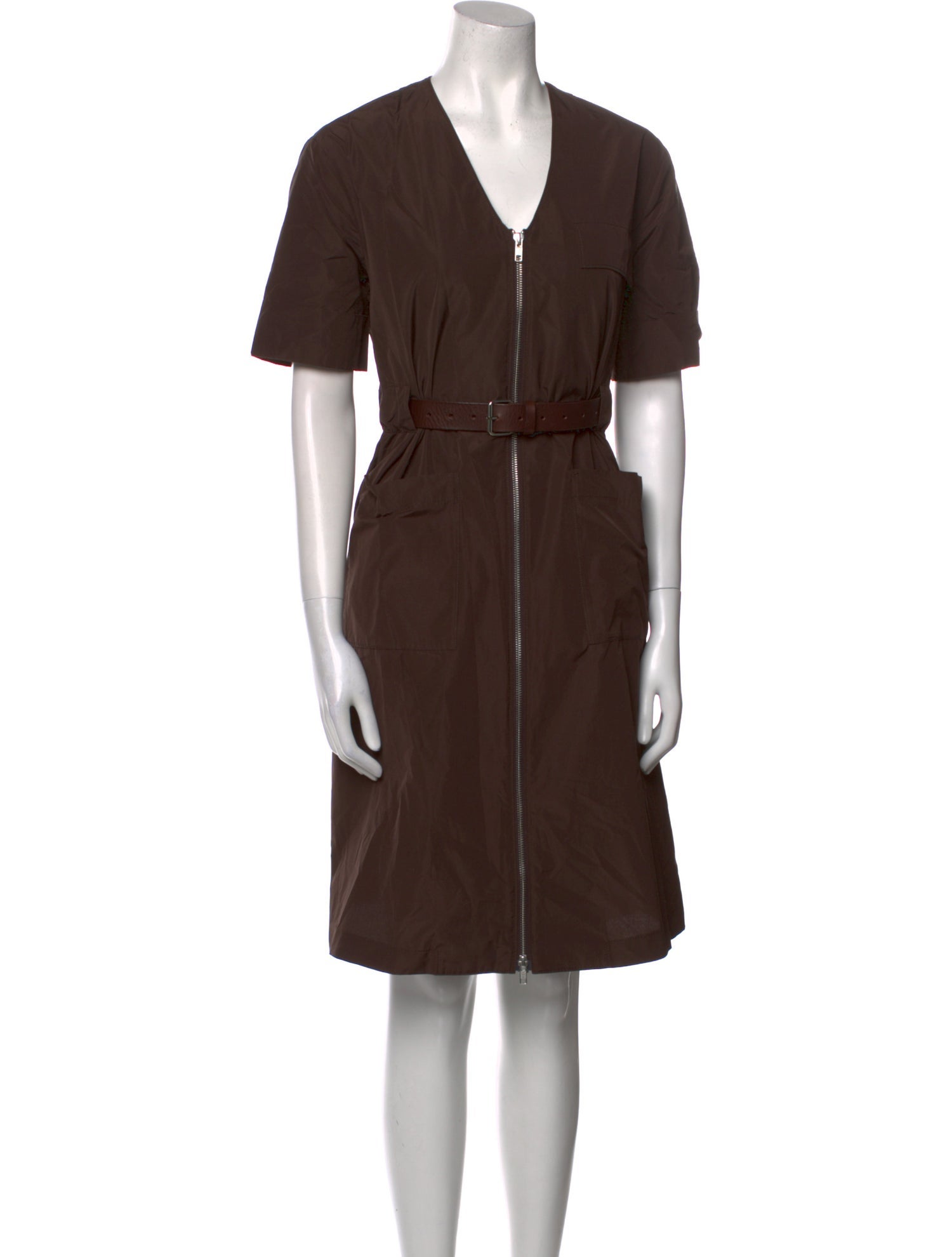 WJ MARTIN V-Neck Knee-Length Dress
