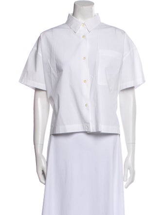 WJ MARTIN Short Sleeve Button-Up Top