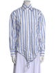 Woera Striped Long Sleeve Button-Up Top
