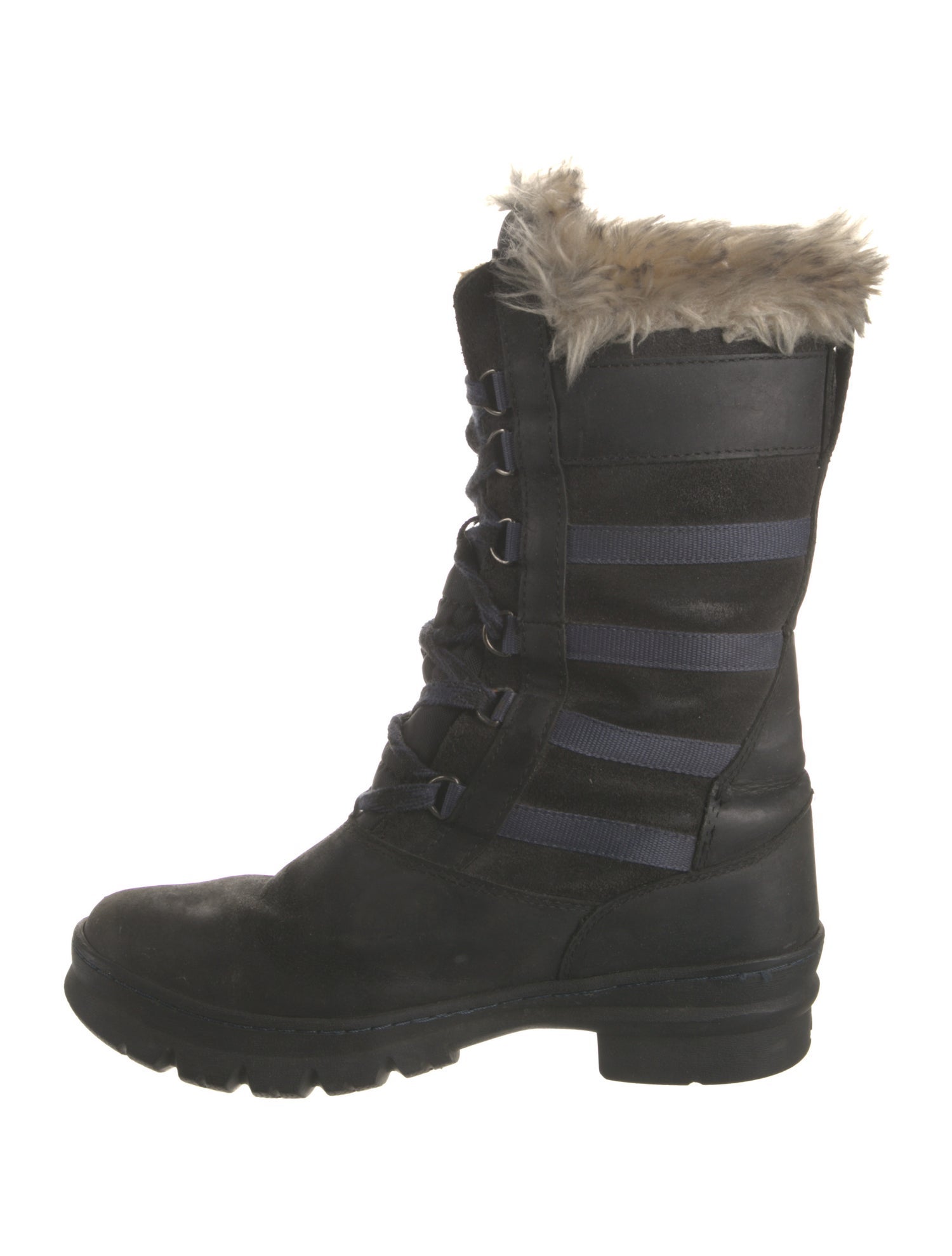 Keen Leather Faux Fur Trim Boots