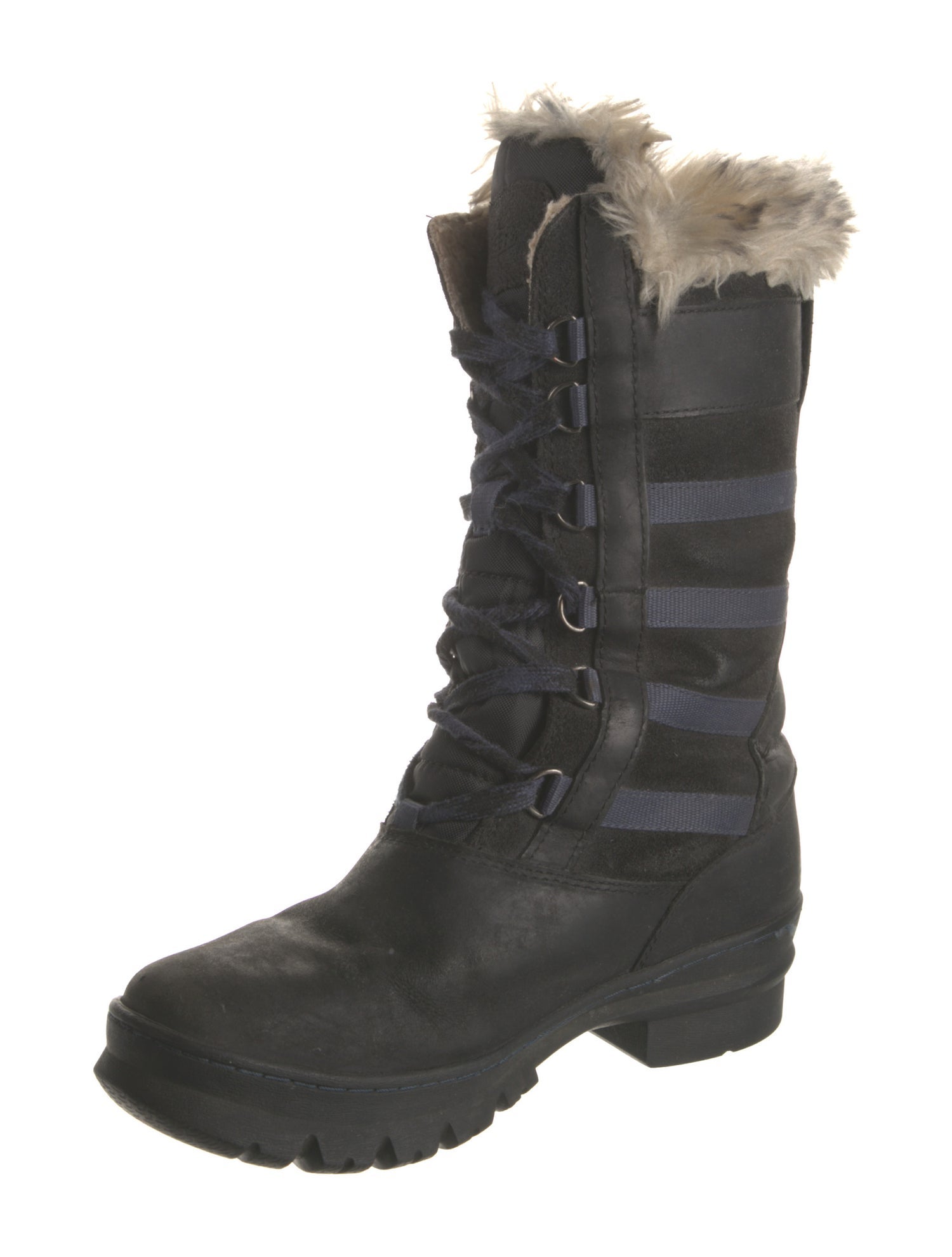 Keen Leather Faux Fur Trim Boots