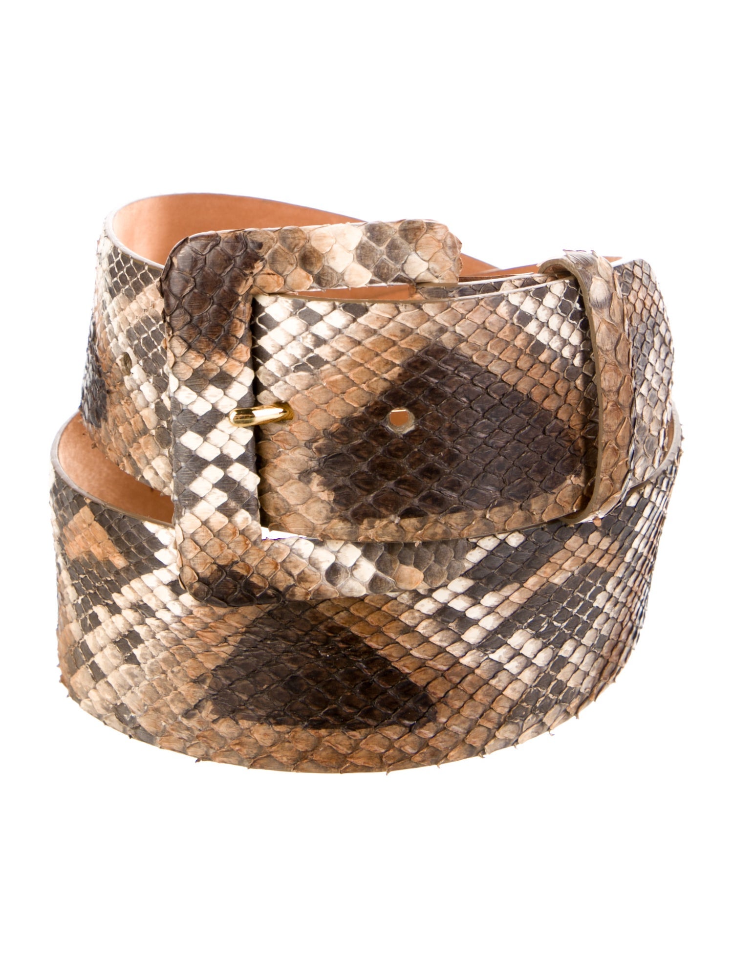 W. Kleinberg Python Leather Trim Embellishment Belt