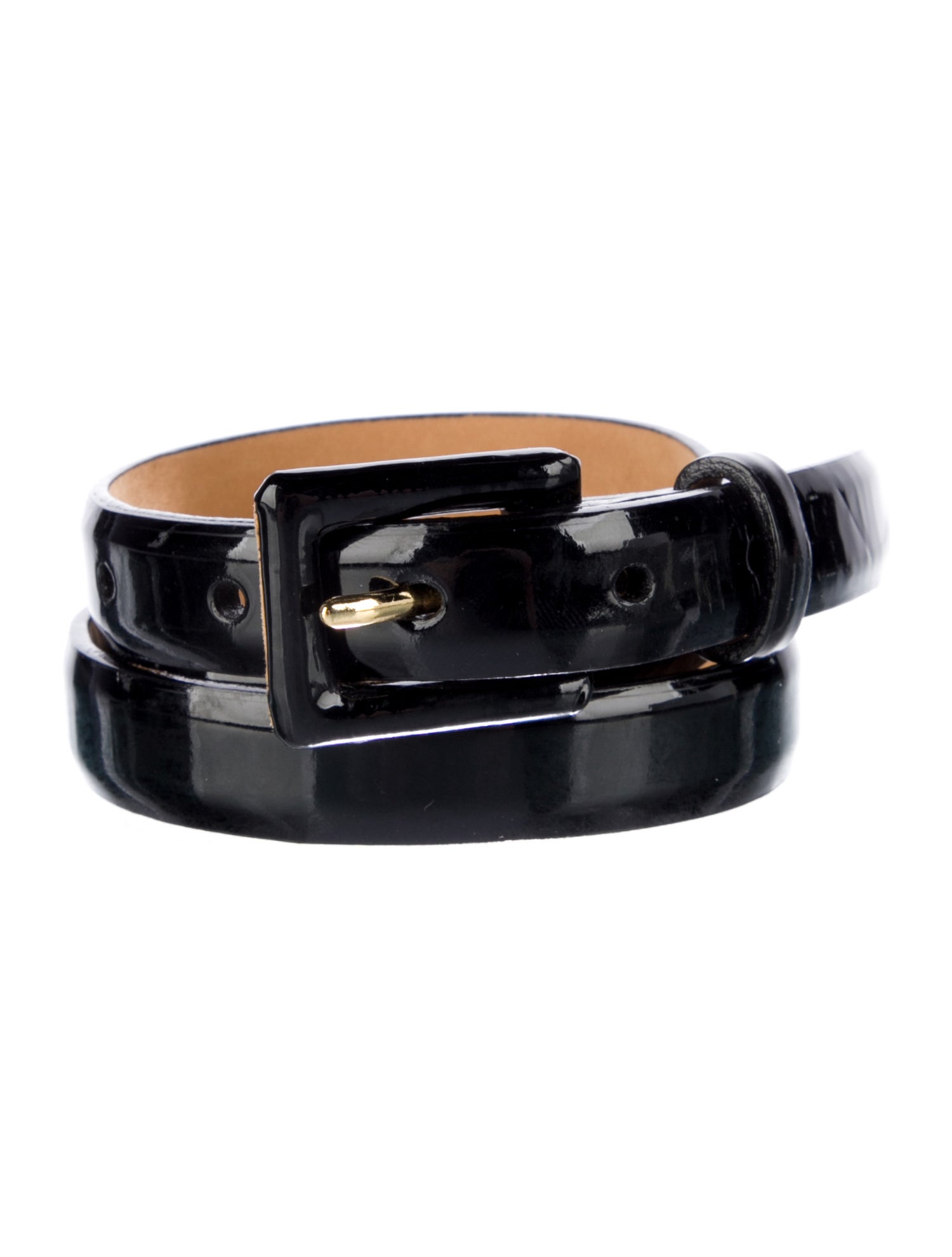 W. Kleinberg Skinny Patent Leather Belt