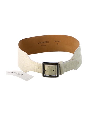 W. Kleinberg Wide Crocodile Belt