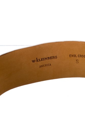 W. Kleinberg Wide Crocodile Belt