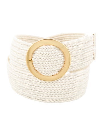 W. Kleinberg Belts Wide Raffia Belt M