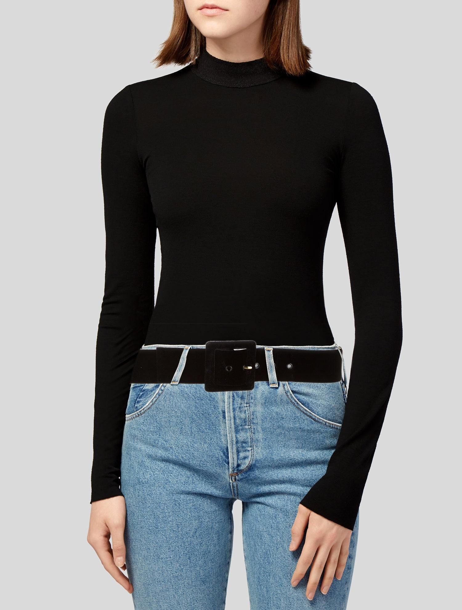W. Kleinberg Skinny Velvet Belt