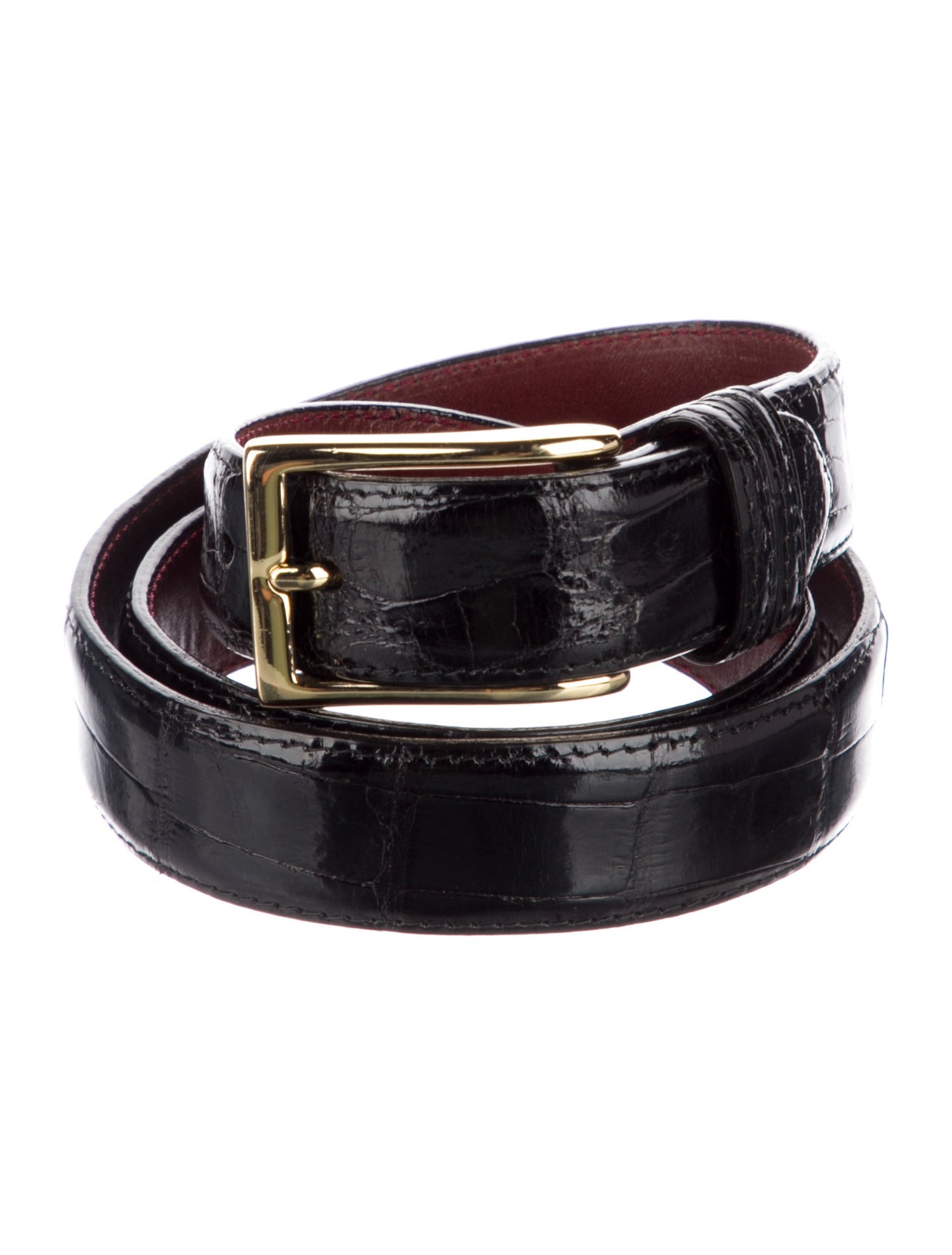 W. Kleinberg Skinny Alligator Belt
