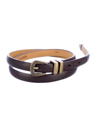 W. Kleinberg Skinny Leather Belt
