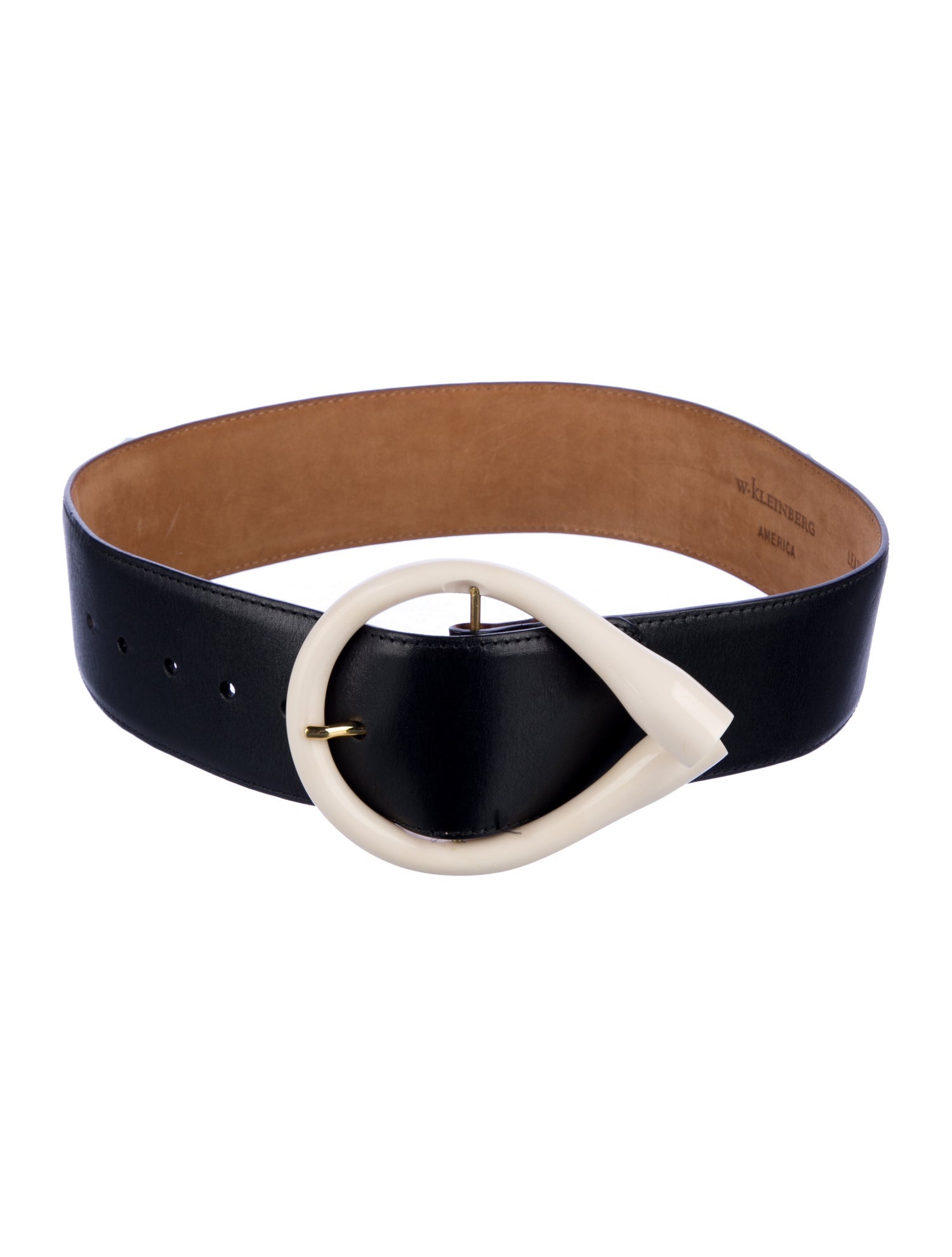 W. Kleinberg Wide Leather Belt