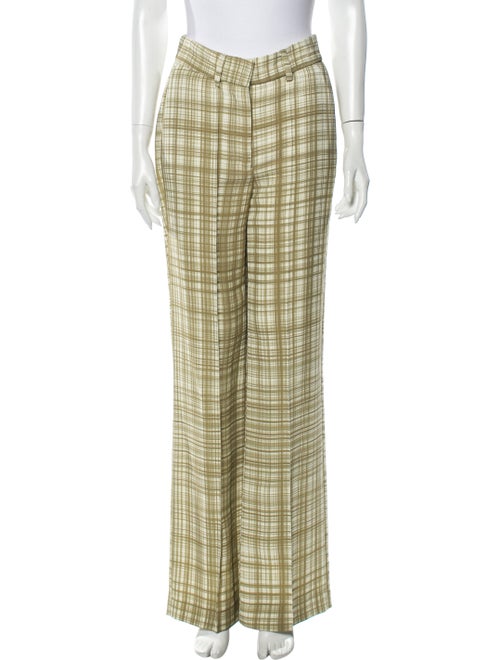 Wunderkind Plaid Print Wide Leg Pants w/ Tags