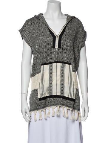 Koza Tops Printed V-Neck Tunic S